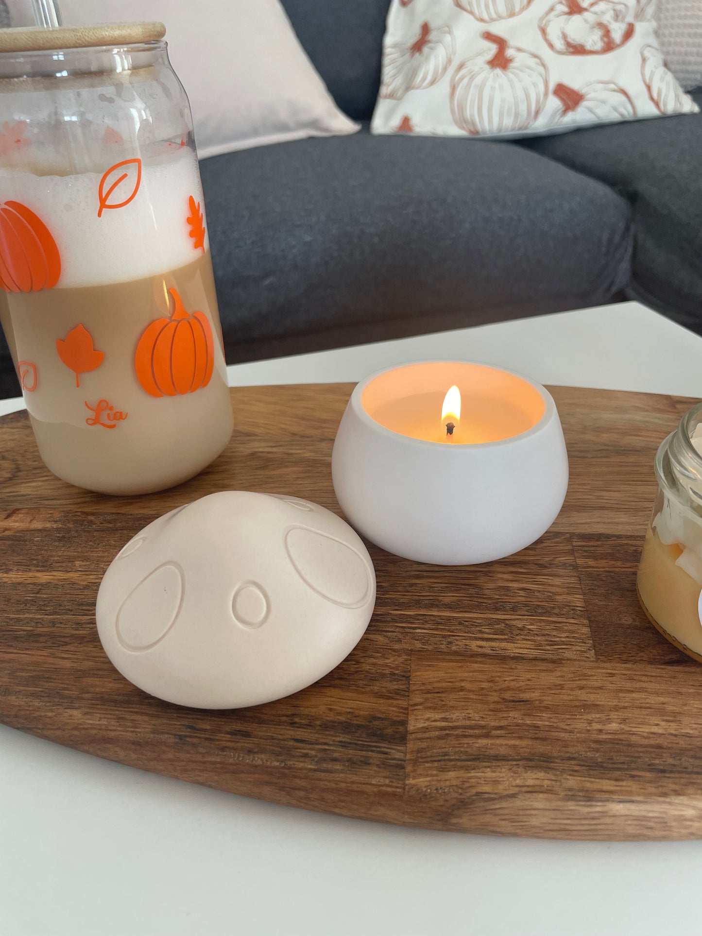 Bougie "Mon joli champignon" senteur au choix / SUR COMMANDE