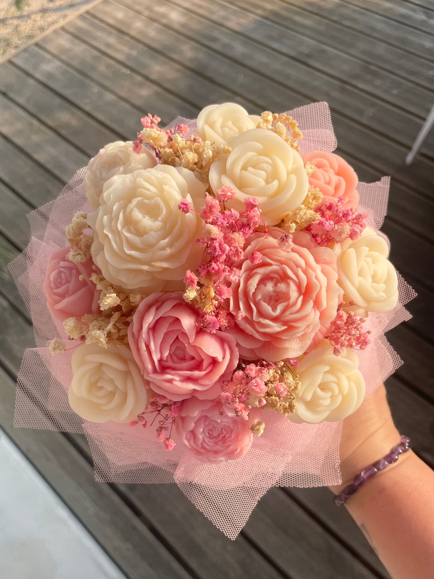 Bouquet de fleurs de Fondants Parfumés – ROSE / PRE-COMMANDE