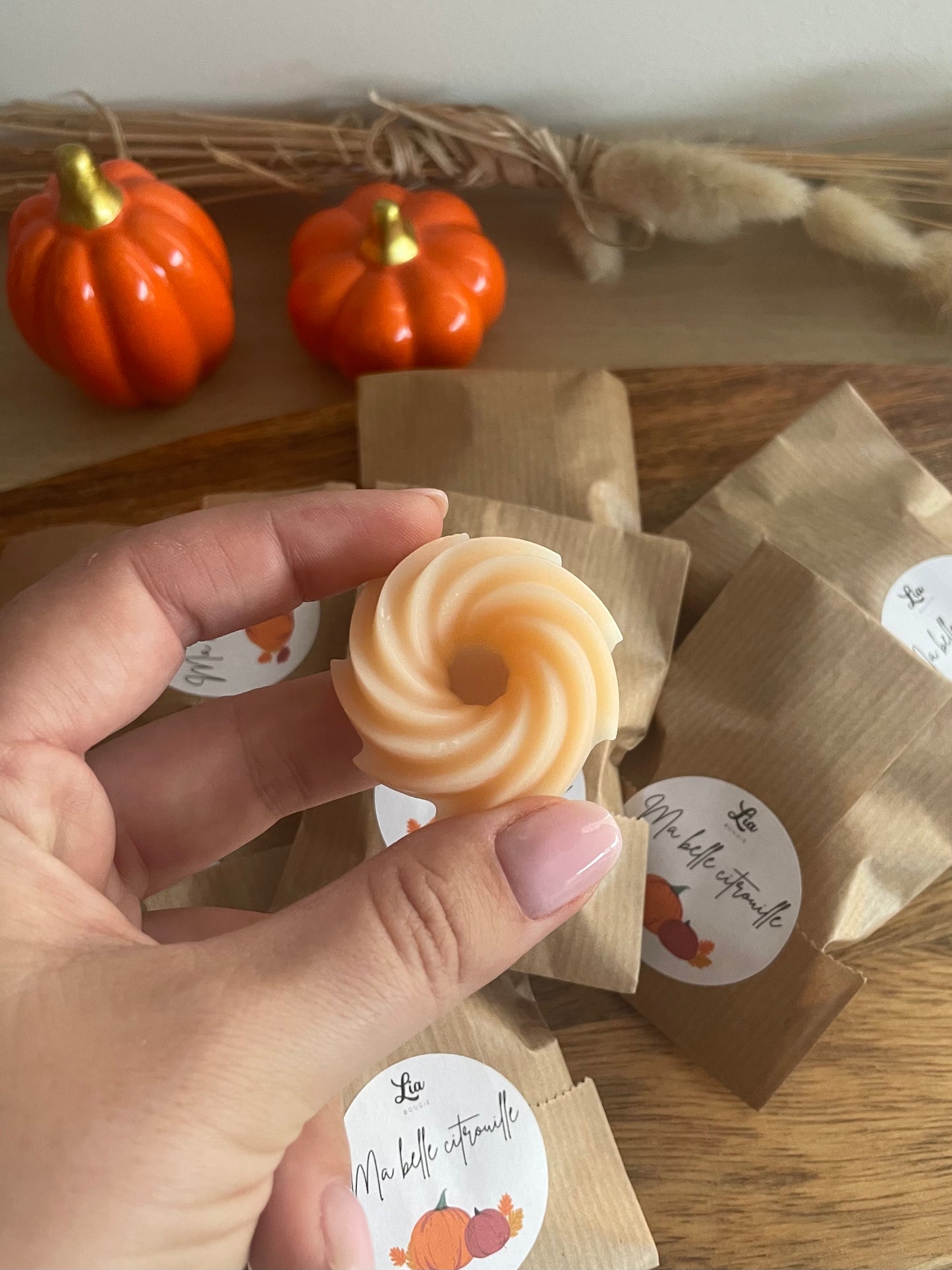 Fondant parfumé - Galet de Cire Parfumé - senteur Ma Belle Citrouille