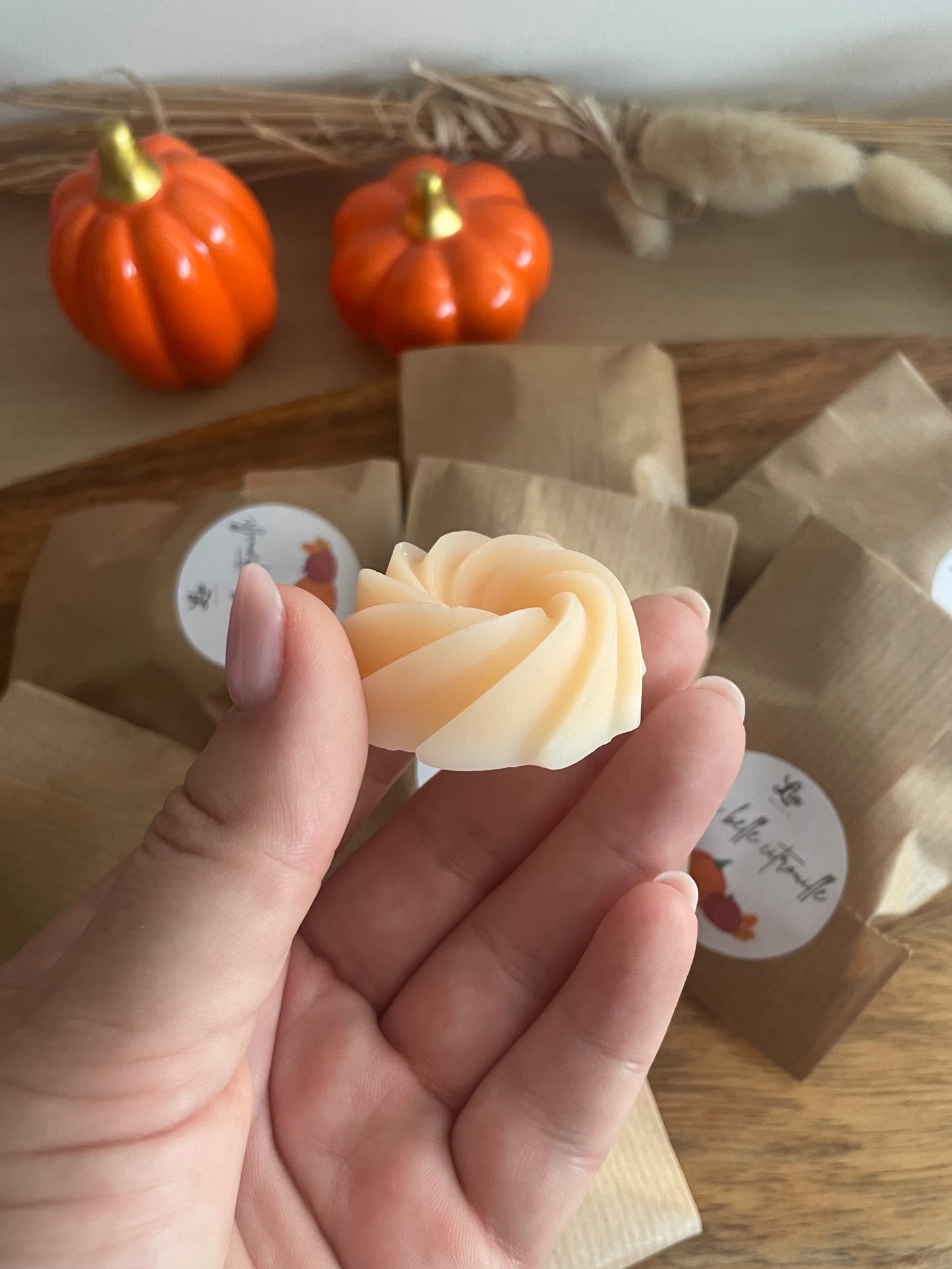Fondant parfumé - Galet de Cire Parfumé - senteur Ma Belle Citrouille