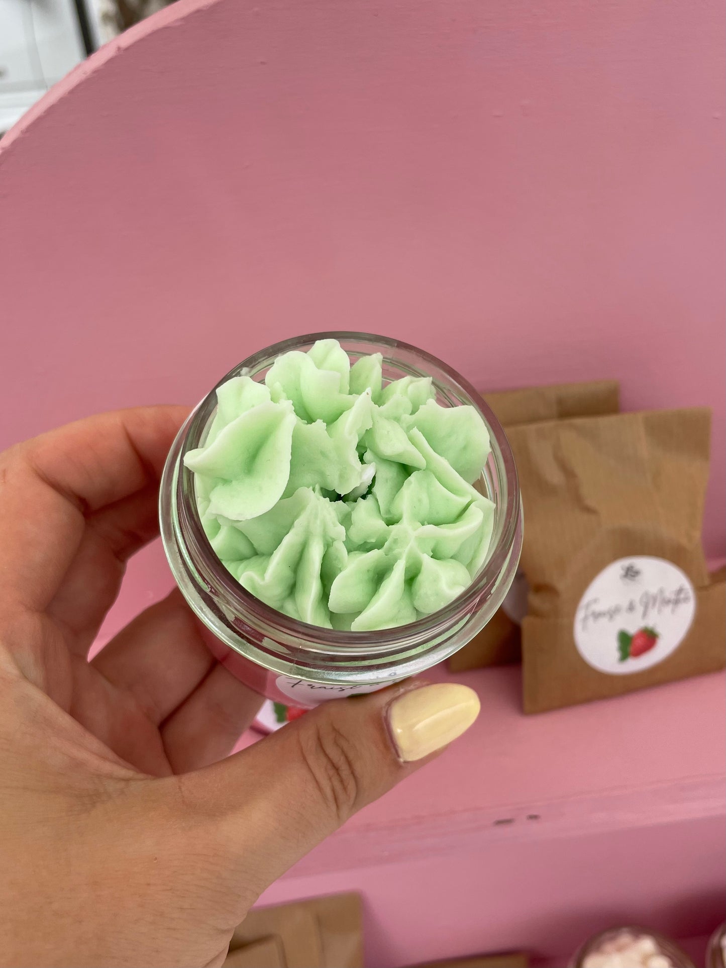 Bougie gourmande senteur Fraise Menthe