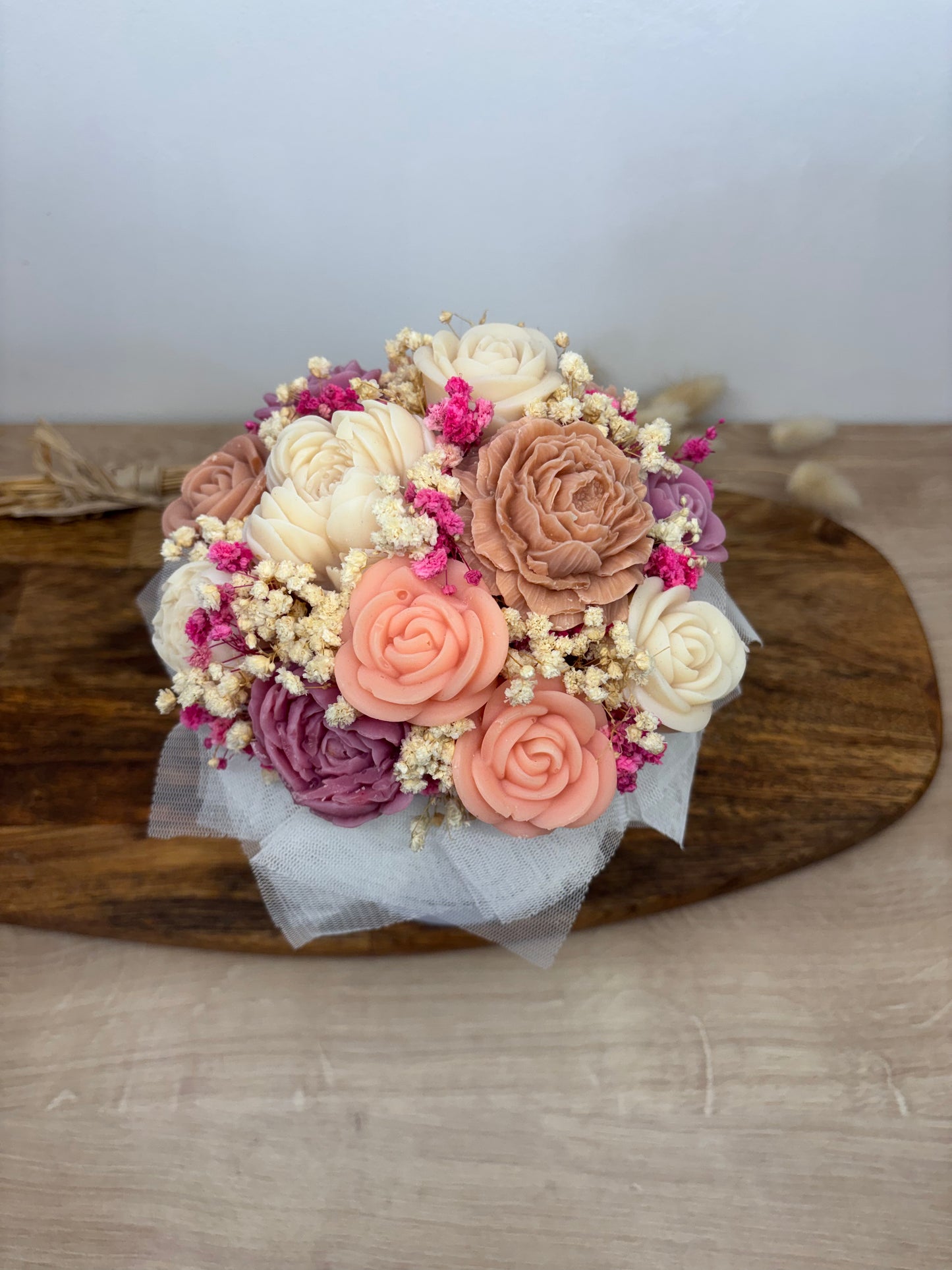 Bouquet de fleurs de Fondants Parfumés – rose violet marron