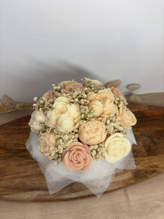 Bouquet de fleurs de Fondants Parfumés / Senteur Cuba - Beige 2
