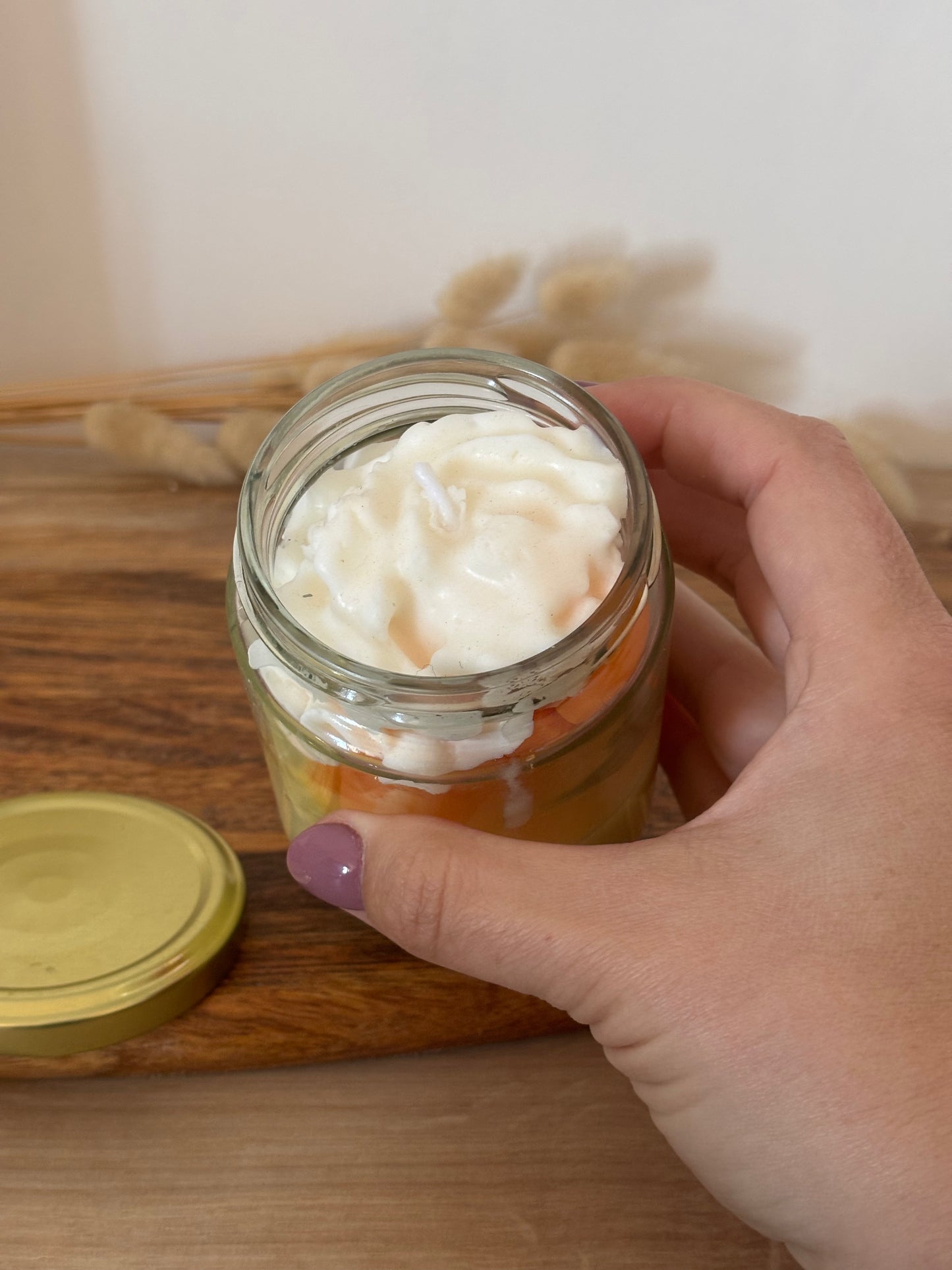 Bougie gourmande senteur Mangue coco (Modèle IMPARFAIT)