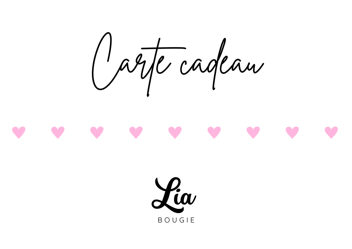Carte cadeau lia bougie bougie parfumee fondant idee cadeau à offrir 