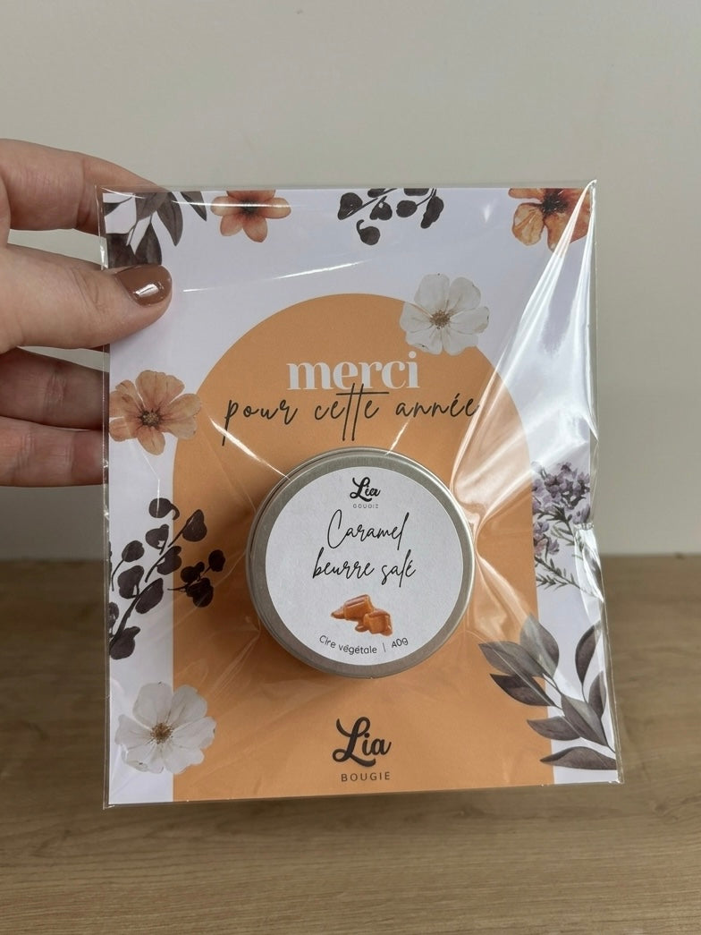 Carte de Vœux & Sa bougie parfumée | Édition Fin d'année