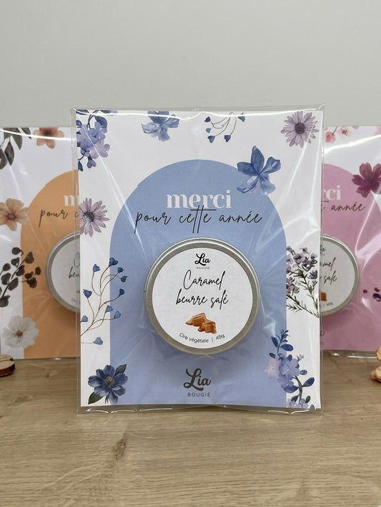 Carte de Vœux & Sa bougie parfumée | Édition Fin d'année