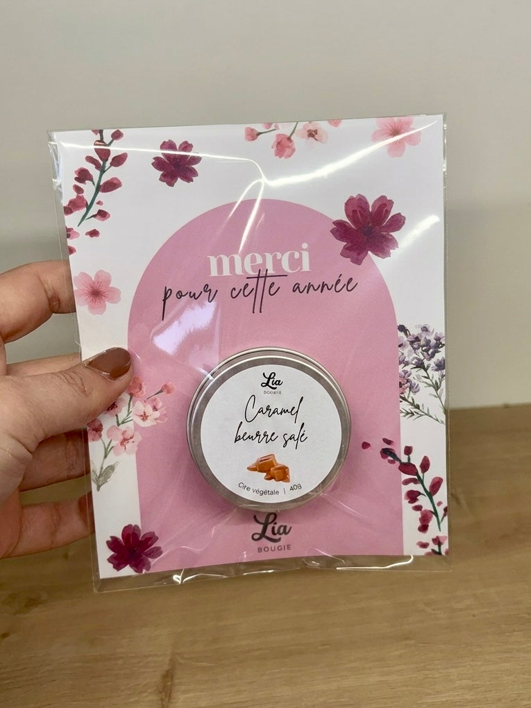 Carte de Vœux & Sa bougie parfumée | Édition Fin d'année