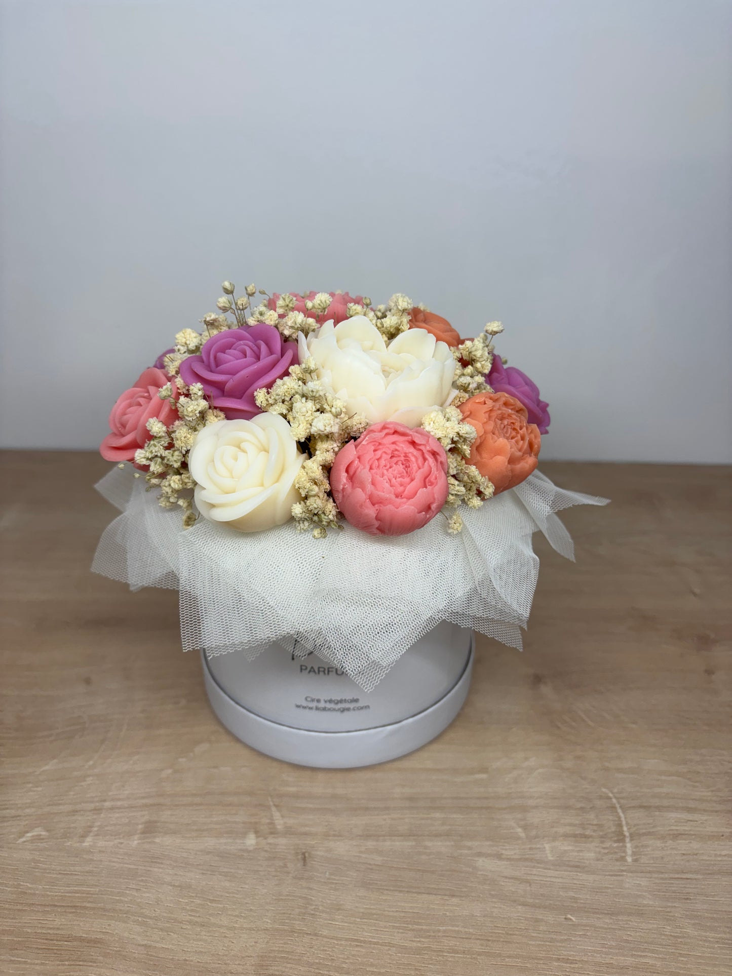 Bouquet de fleurs de Fondants Parfumés – Vanille des îles coloré