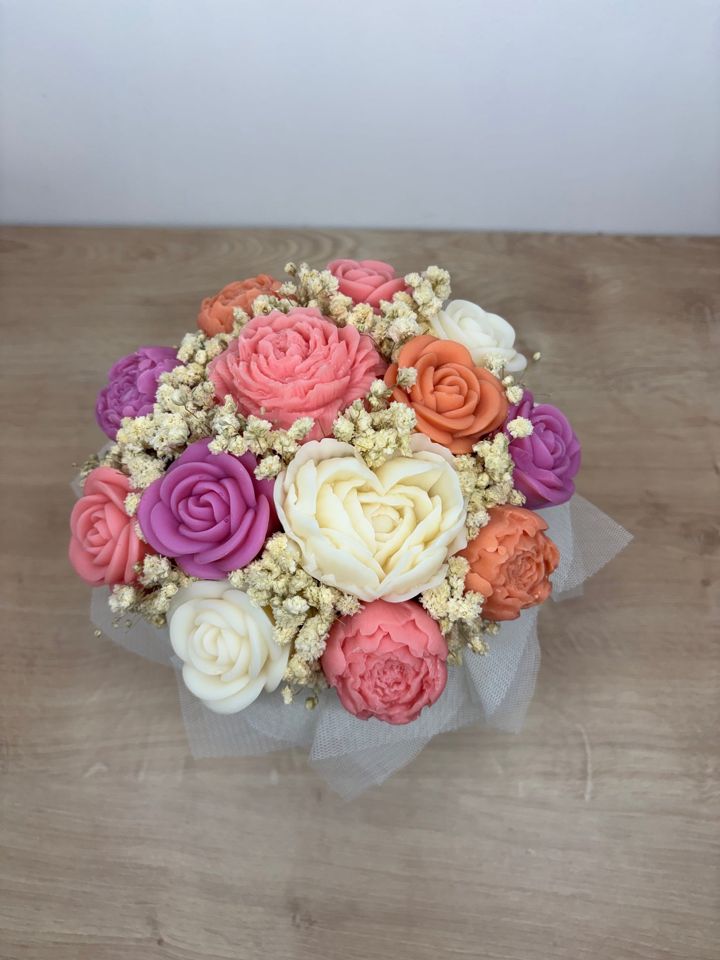 Bouquet de fleurs de Fondants Parfumés – Vanille des îles coloré