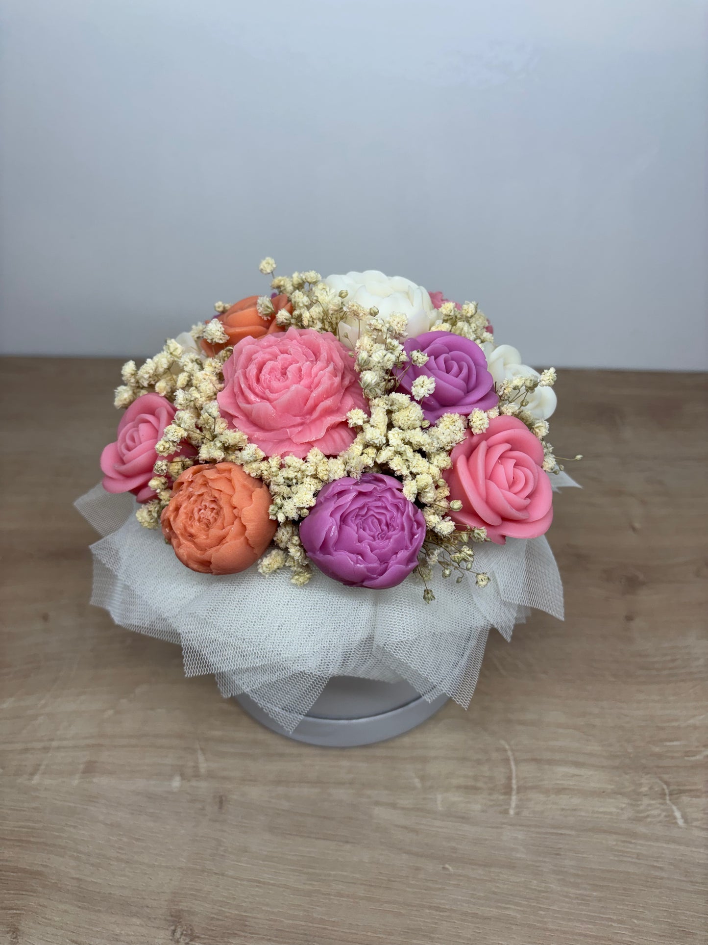 Bouquet de fleurs de Fondants Parfumés – Vanille des îles coloré