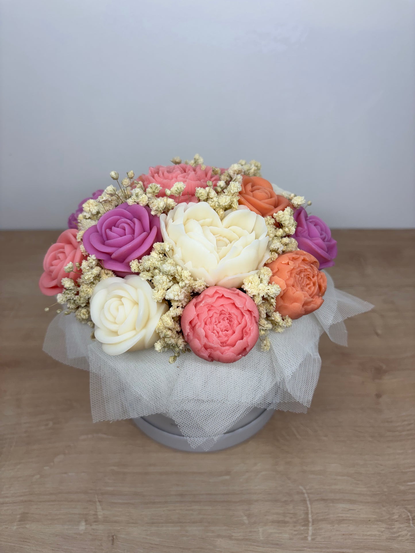 Bouquet de fleurs de Fondants Parfumés – Vanille des îles coloré