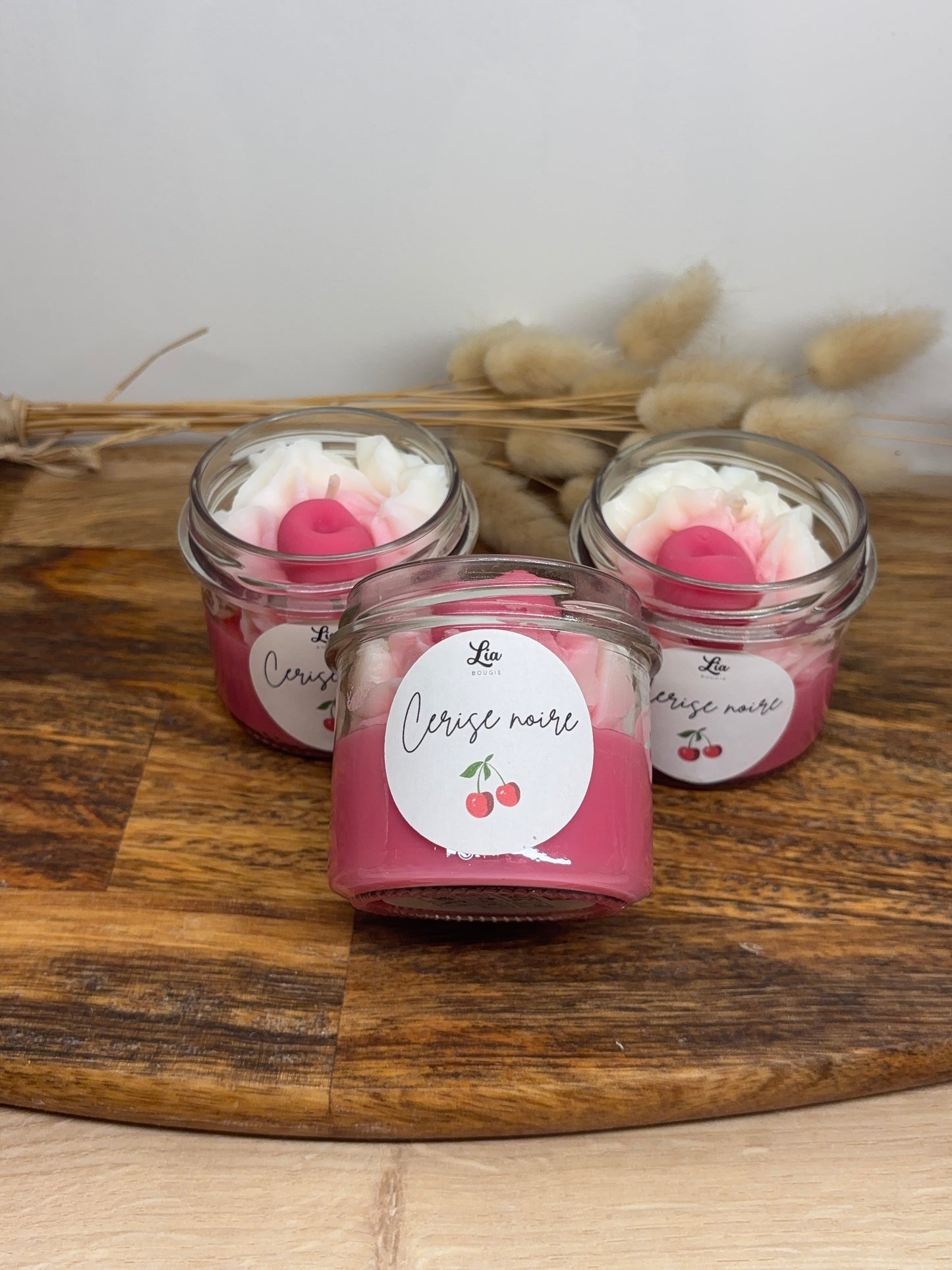 Bougie gourmande senteur Cerise noire