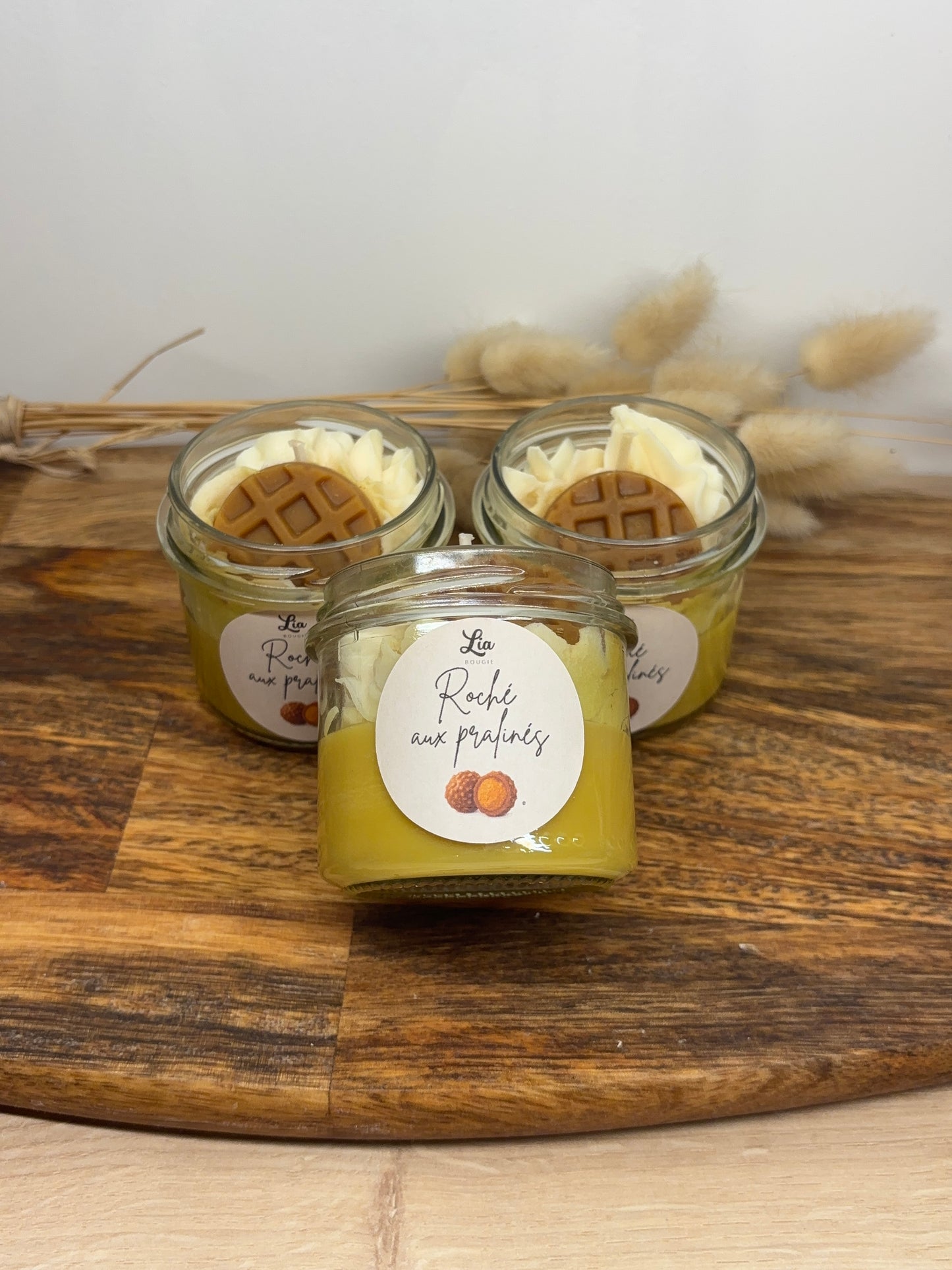 Bougie gourmande senteur Rocher praliné