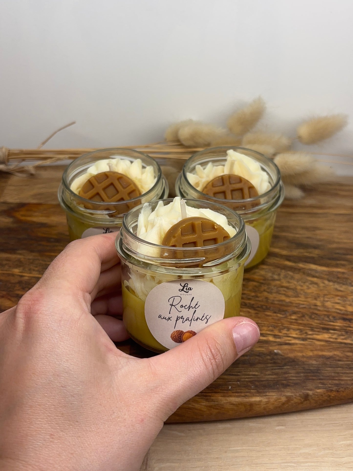 Bougie gourmande senteur Rocher praliné