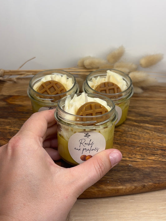 Bougie gourmande senteur Rocher praliné
