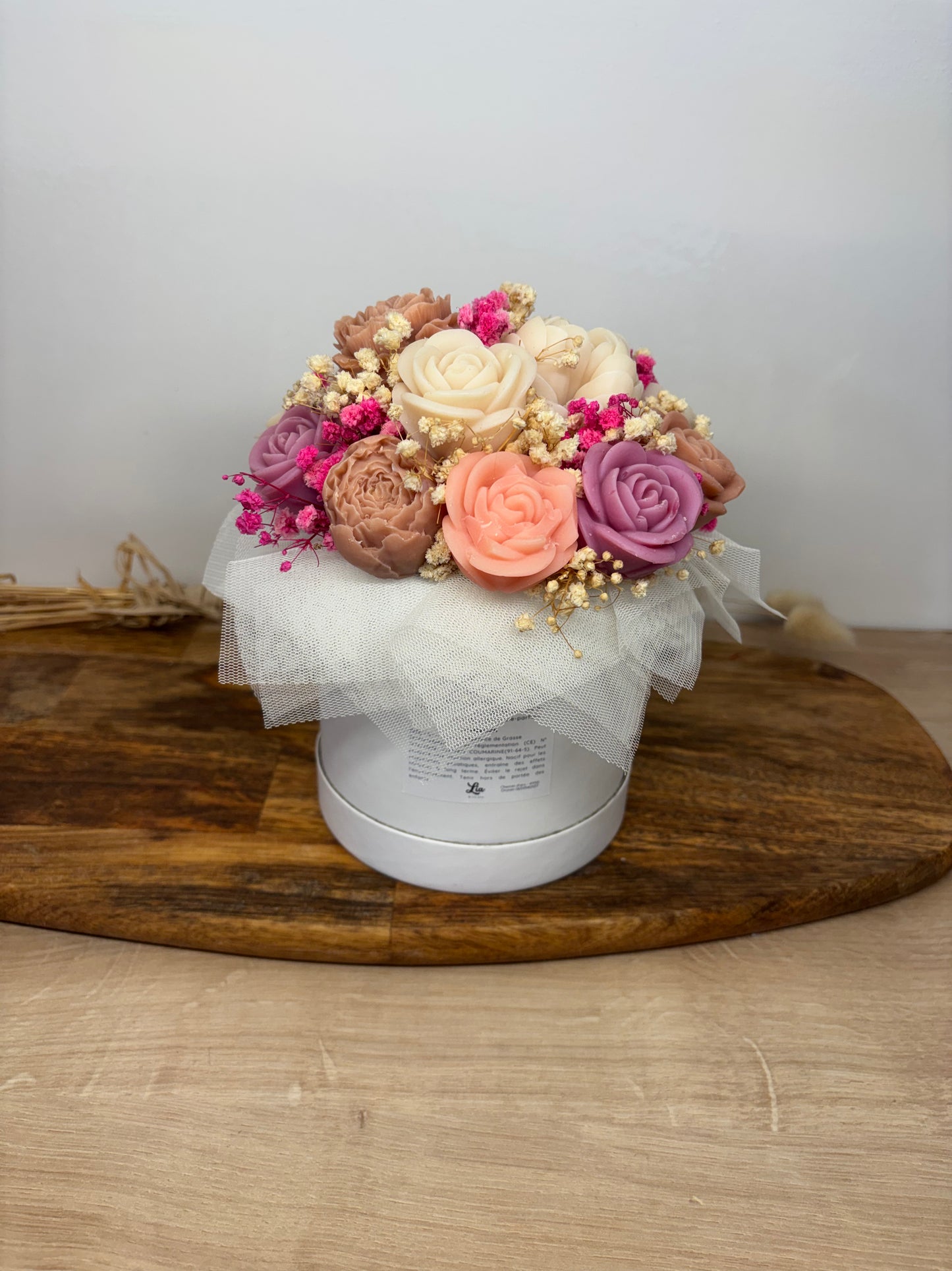 Bouquet de fleurs de Fondants Parfumés – rose violet marron