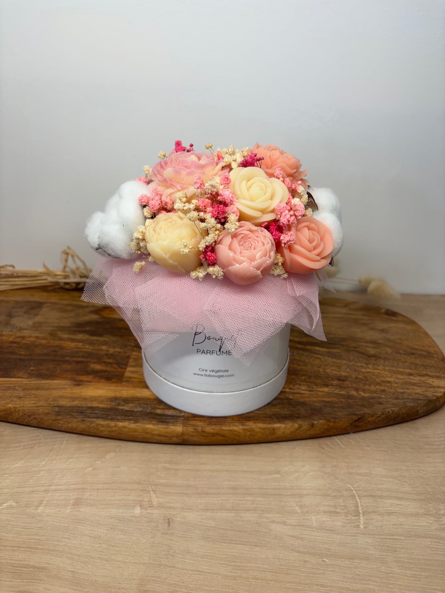Bouquet de fleurs de Fondants Parfumés – rose pâle
