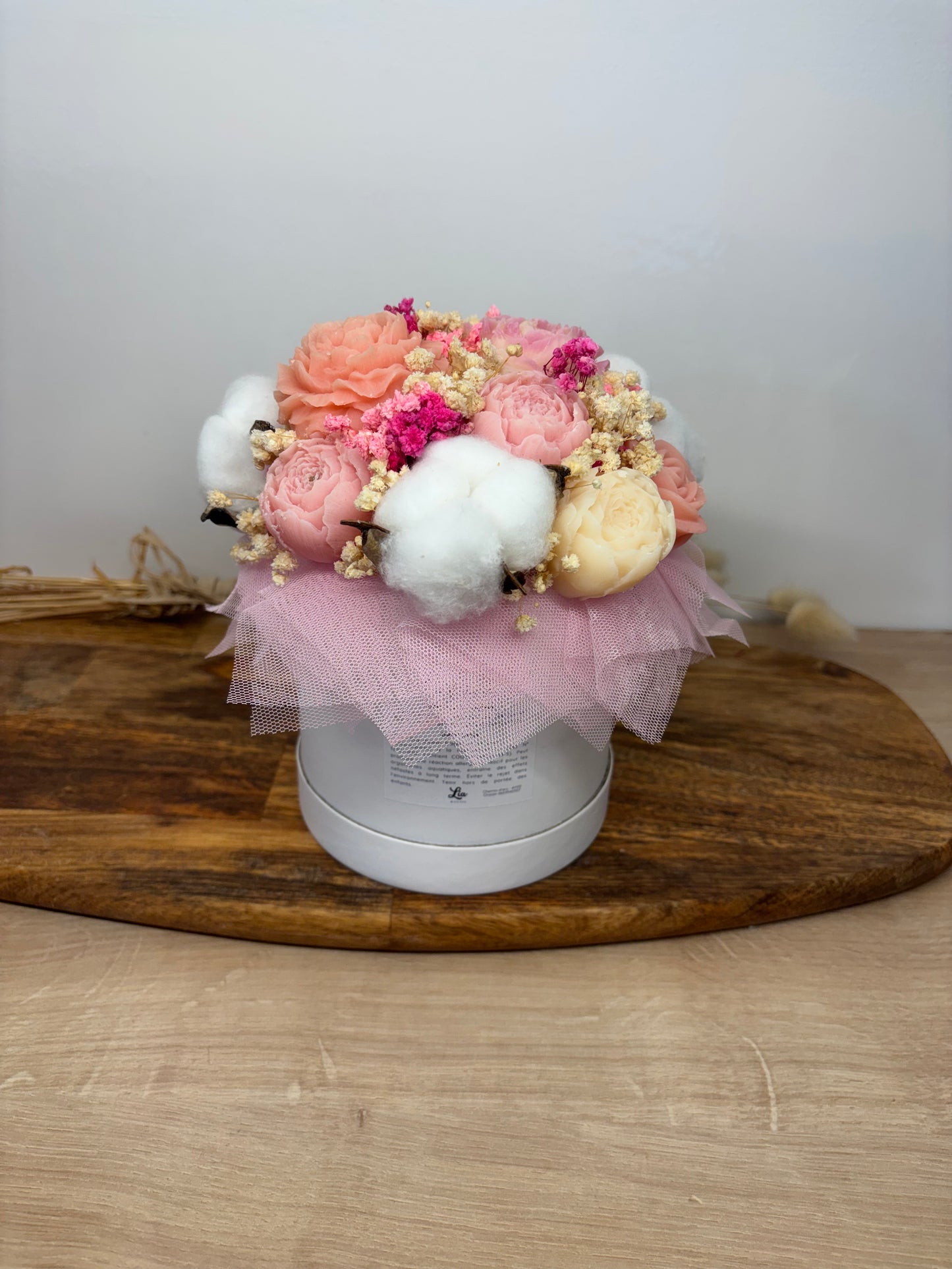 Bouquet de fleurs de Fondants Parfumés – rose pâle