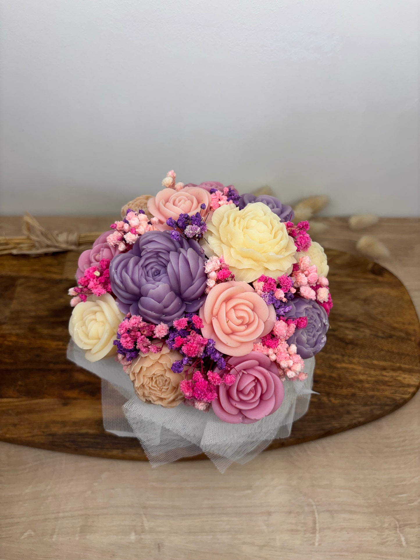 Bouquet de fleurs de Fondants Parfumés – violet rose