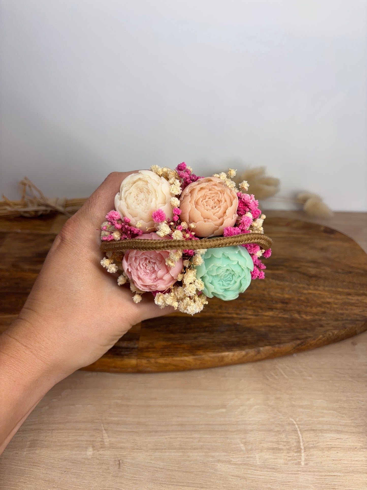 Petit Bouquet de fleurs de Fondants Parfumés – Vanille des Îles (Modèle 1)