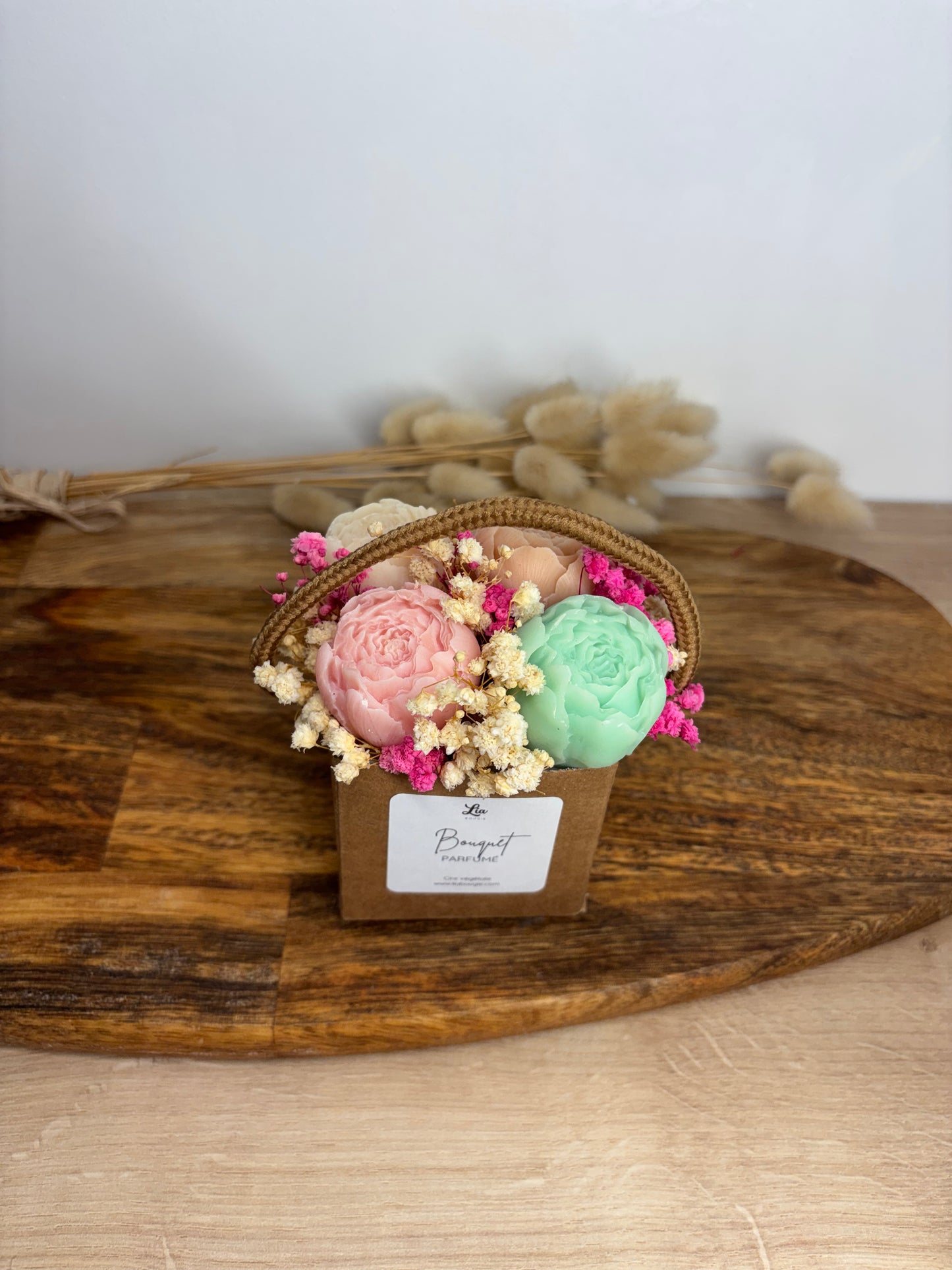 Petit Bouquet de fleurs de Fondants Parfumés – Vanille des Îles (Modèle 1)