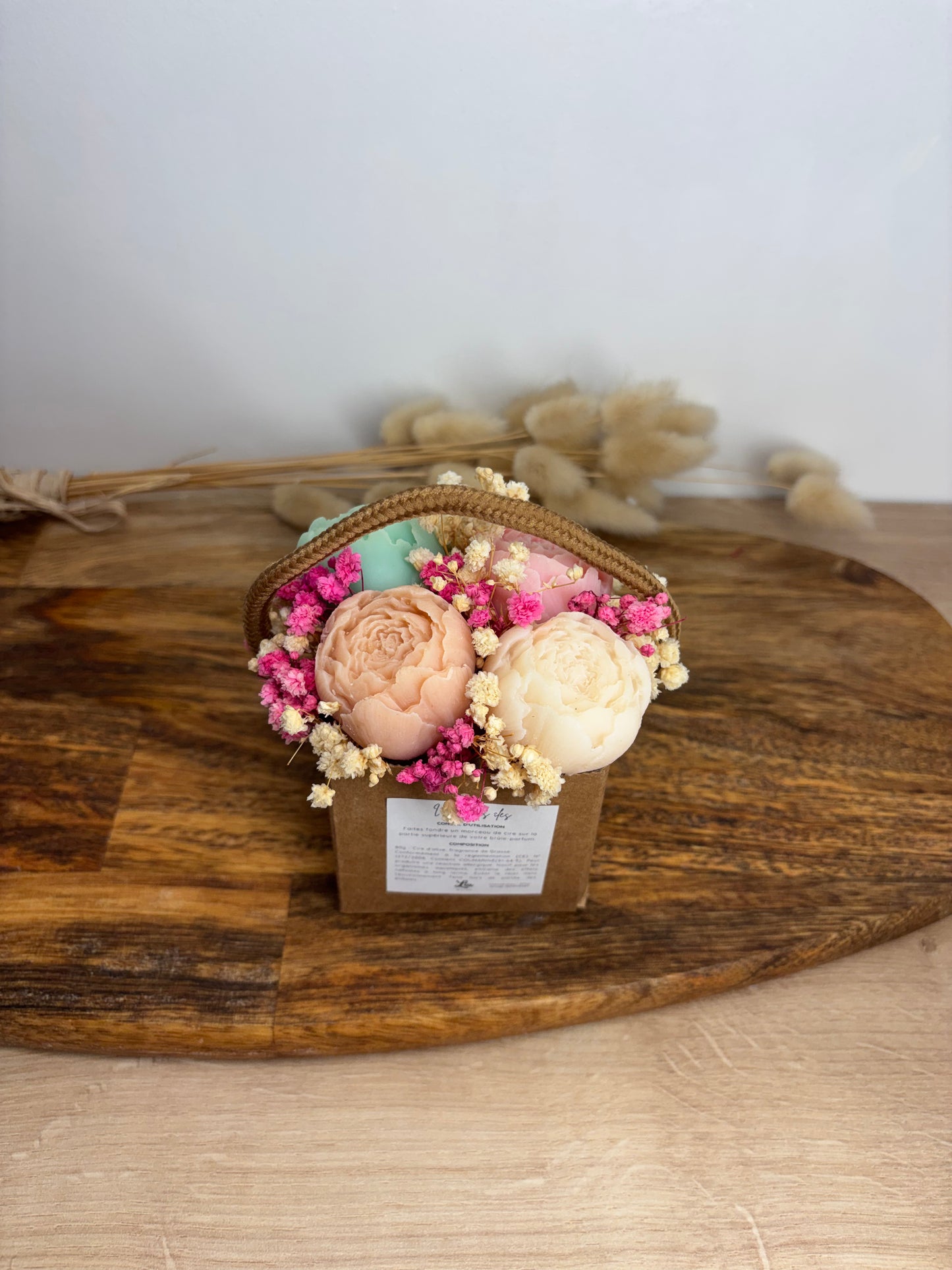 Petit Bouquet de fleurs de Fondants Parfumés – Vanille des Îles (Modèle 1)