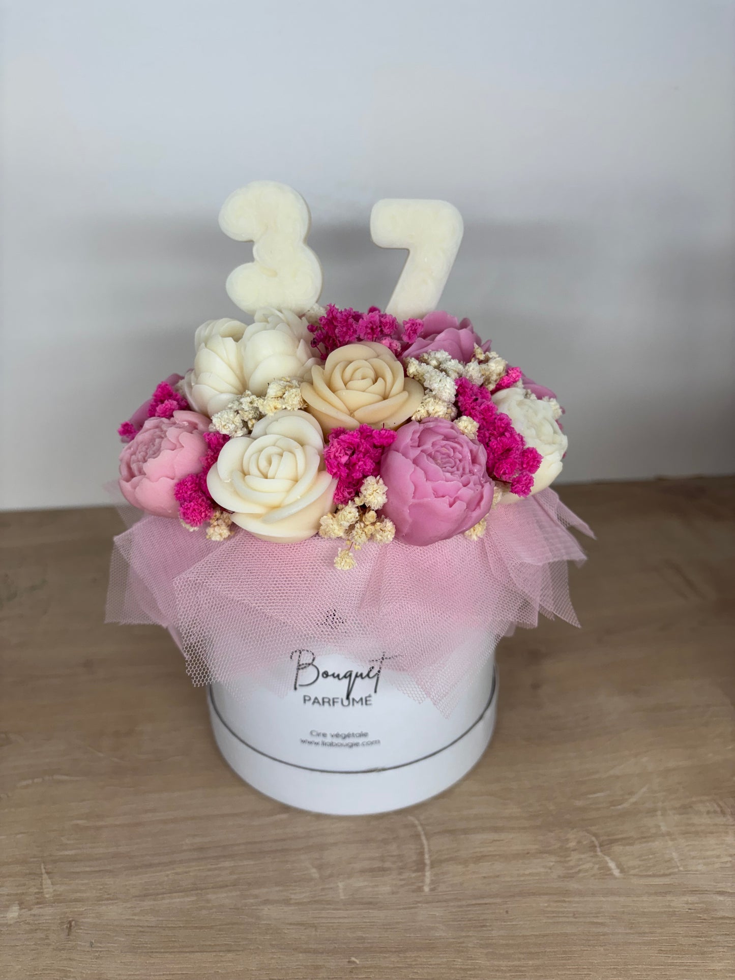 Chiffre Anniversaire en Cire (Accessoire pour Bouquet Parfumé)