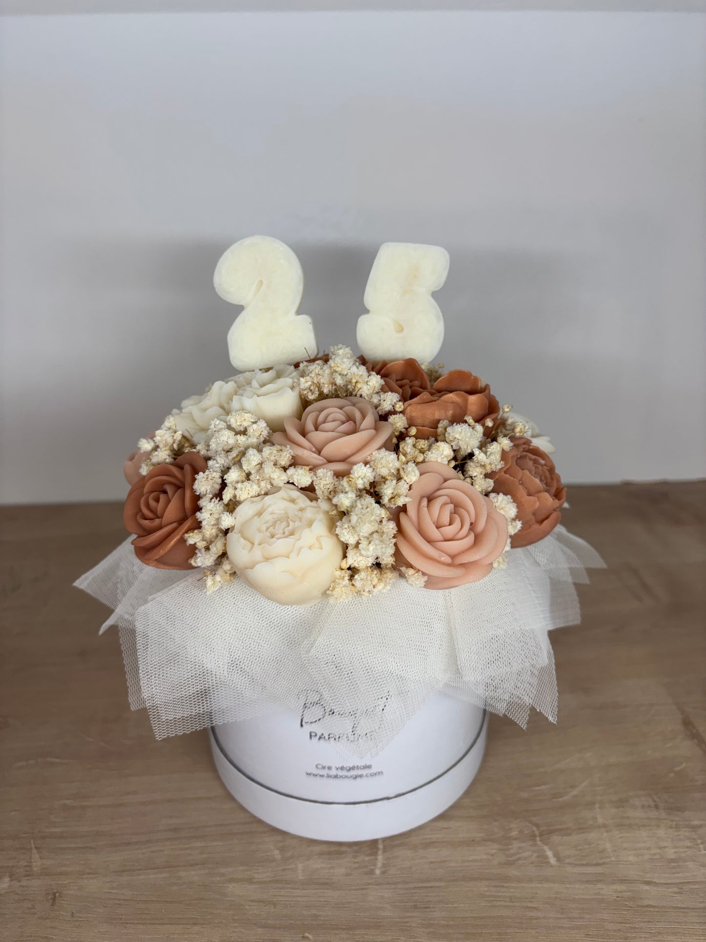 Chiffre Anniversaire en Cire (Accessoire pour Bouquet Parfumé)