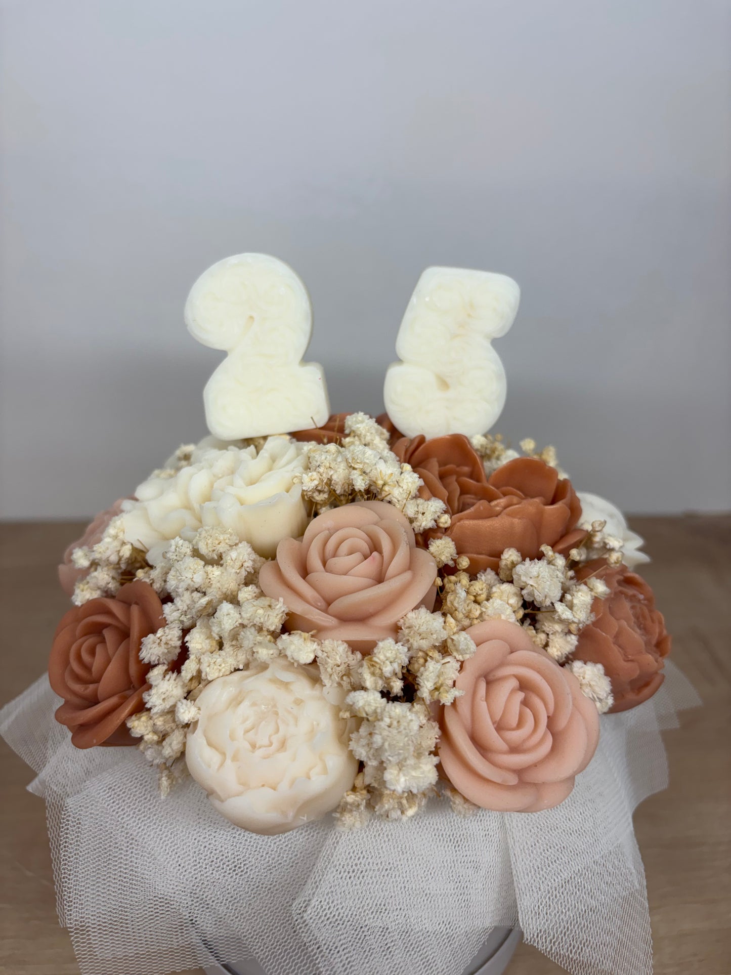 Chiffre Anniversaire en Cire (Accessoire pour Bouquet Parfumé)