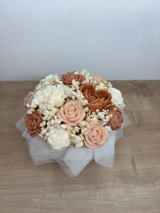 Bouquet de fleurs de Fondants Parfumés / Senteur Cuba - Marron