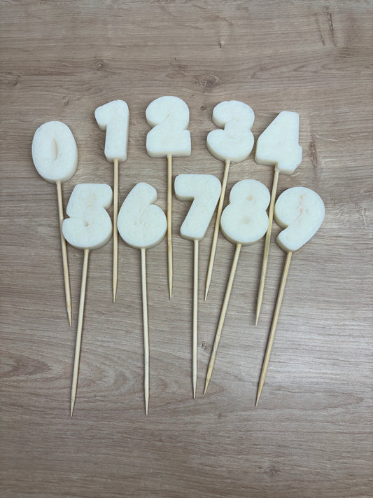 Chiffre Anniversaire en Cire (Accessoire pour Bouquet Parfumé)