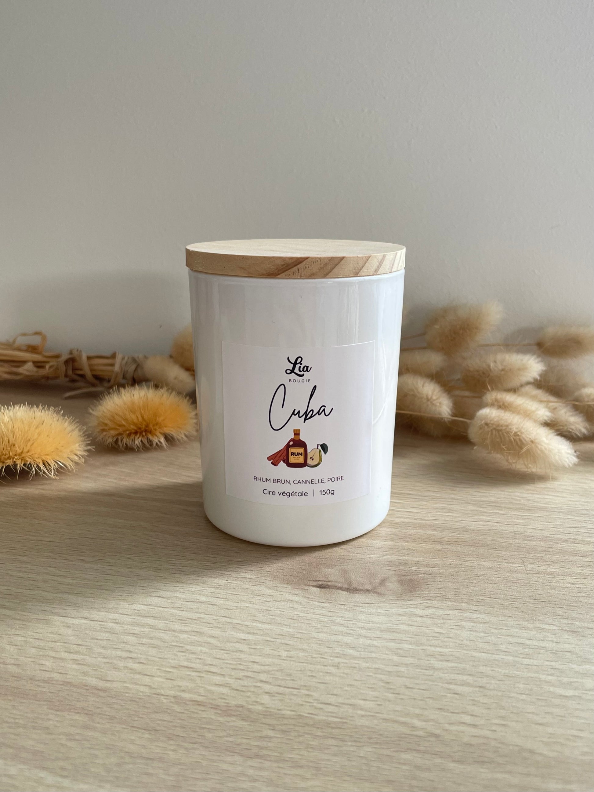 Lia couvercle bougie parfumee cire vegetale idee cadeau loir et cher blois parfumee senteur parfum d'ambiance decoration interieure