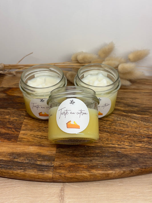 Bougie gourmande senteur tarte au citron