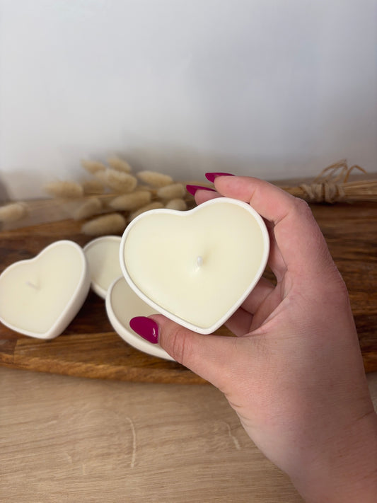 Bougie parfumée forme coeur 