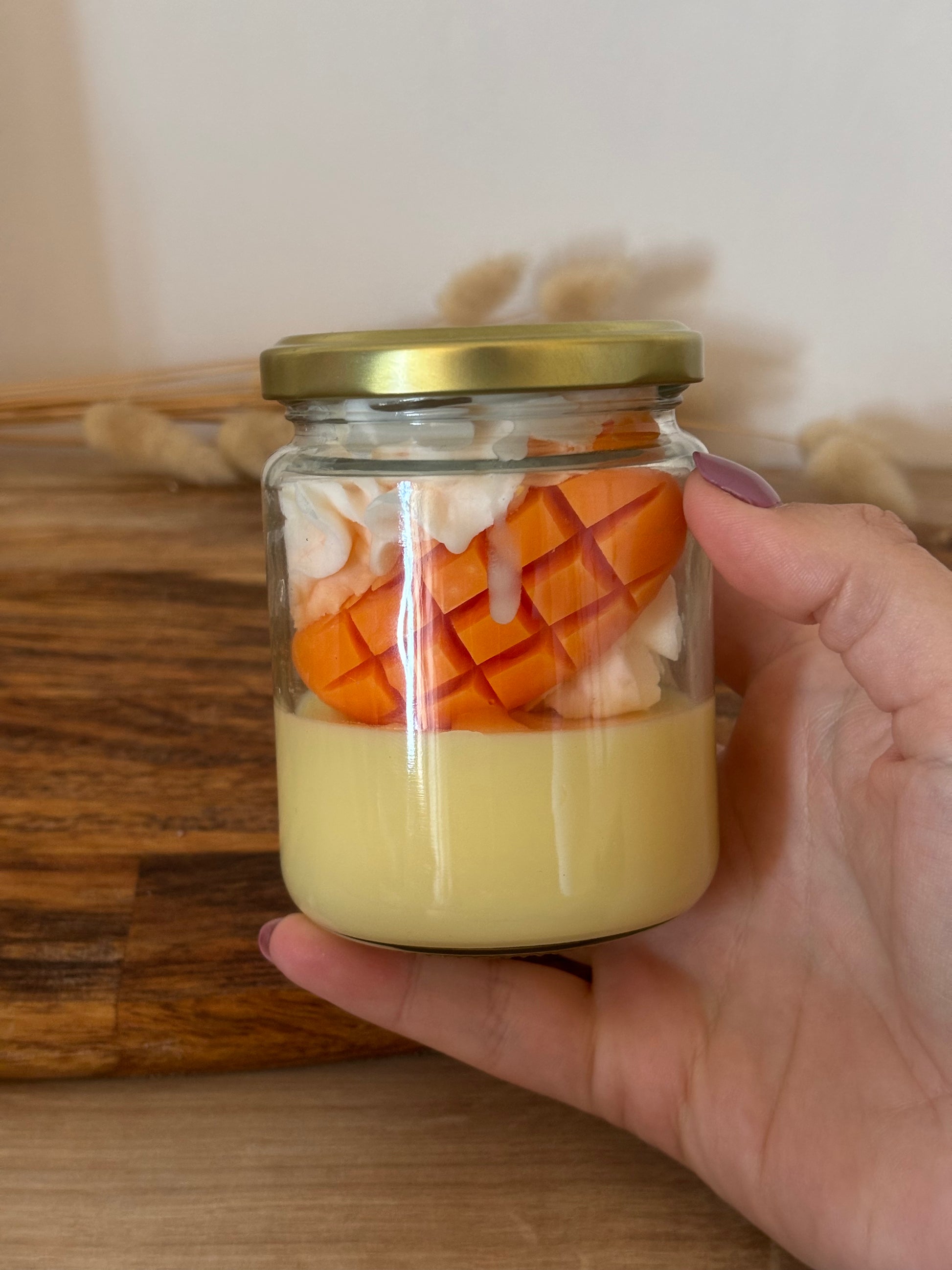 Bougie gourmande mangue et noix de coco