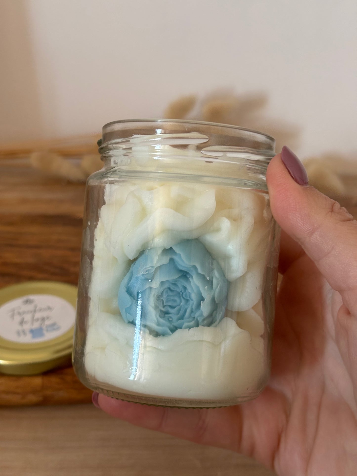 Bougie chantilly pivoine senteur Fraicheur du Linge