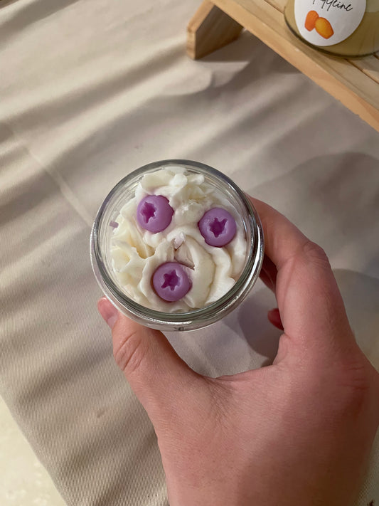 Bougie gourmande senteur Muffin myrtilles