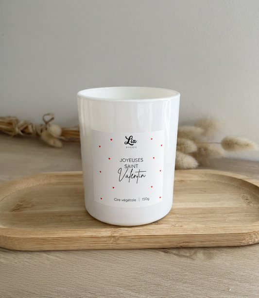 Bougie parfumée "Joyeuses Saint-Valentin" - Edition Saint Valentin - PRÉ-COMMANDE