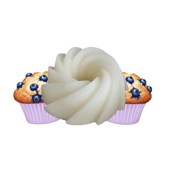 Fondant parfumé fait avec de la cire d'olive senteur muffin myrtilles