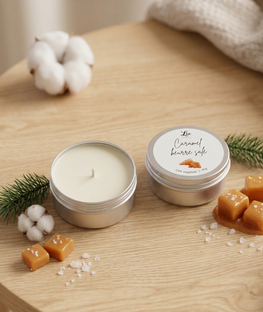 Mini bougie parfumée - Senteur caramel beurre salé